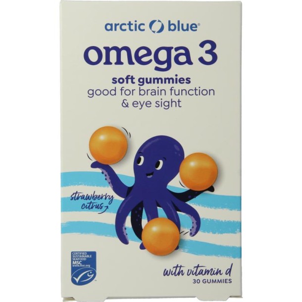 Arctic Blue Omega 3 DHA, EPA en vitamine D (30 Gummies)