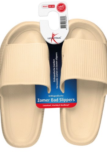 Lucovitaal Orthopedische badslipper 39-40 beige 1 Paar