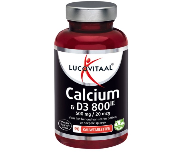 Lucovitaal Calcium 500mg + D3 20mcg (90 Kauwtabletten) 