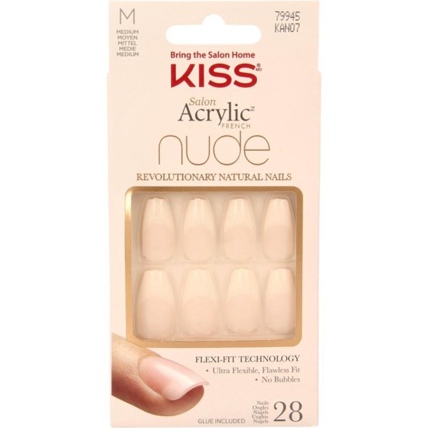 Kiss French nude acrylic nails leilani (1 Set)