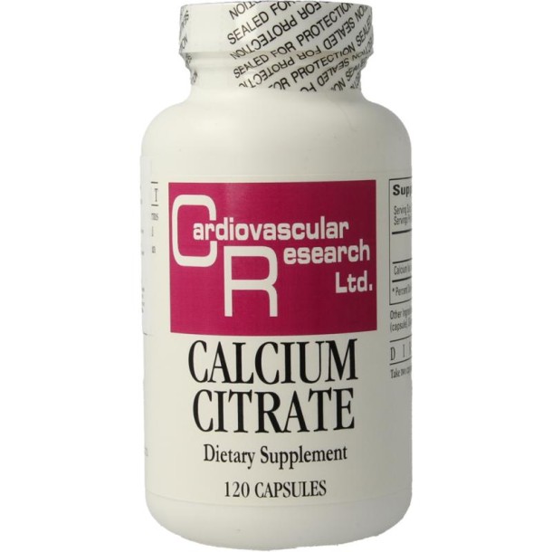 Cardio Vasc Res Calcium citraat 165mg (120 Capsules)
