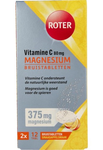 Roter Bruistabletten vit C + magnesium duopack (24 Bruistabletten)