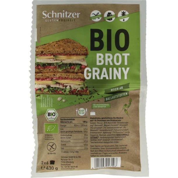 Schnitzer Bread'n toast grainy bio (430 Gram)