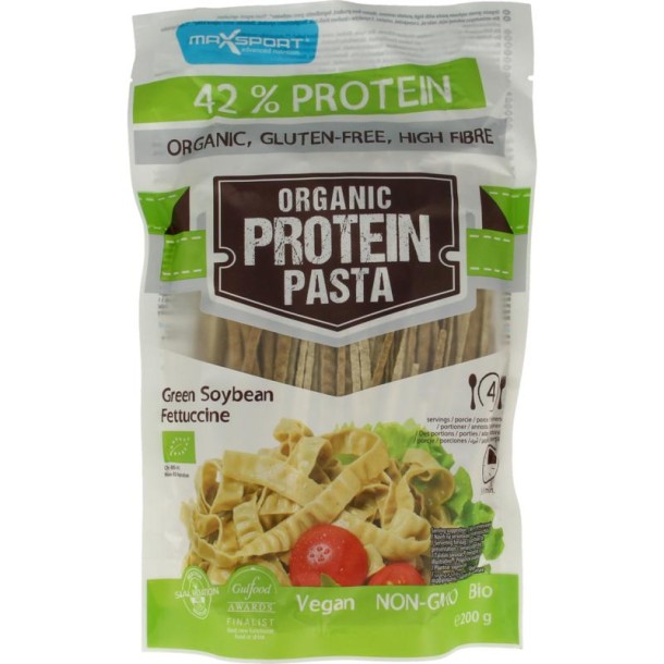 Maxsport Protein pasta green soybean fettucine bio (200 Gram)