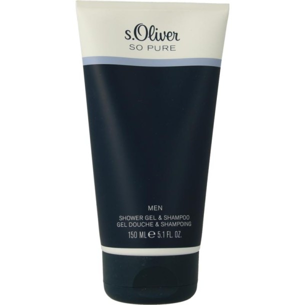 S Oliver So pure men showergel & shampoo (150 Milliliter)