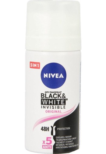 Nivea Deodorant spray black & white invisible mini (35 Milliliter)
