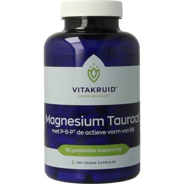 Vitakruid Magnesium tauraat met P-5-P (180 Vegetarische capsules)