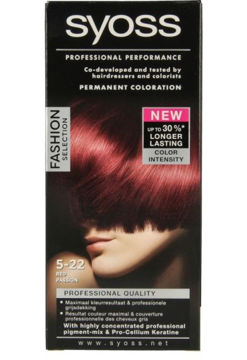 Syoss Colors creme 5-22 london rood (1 Set)