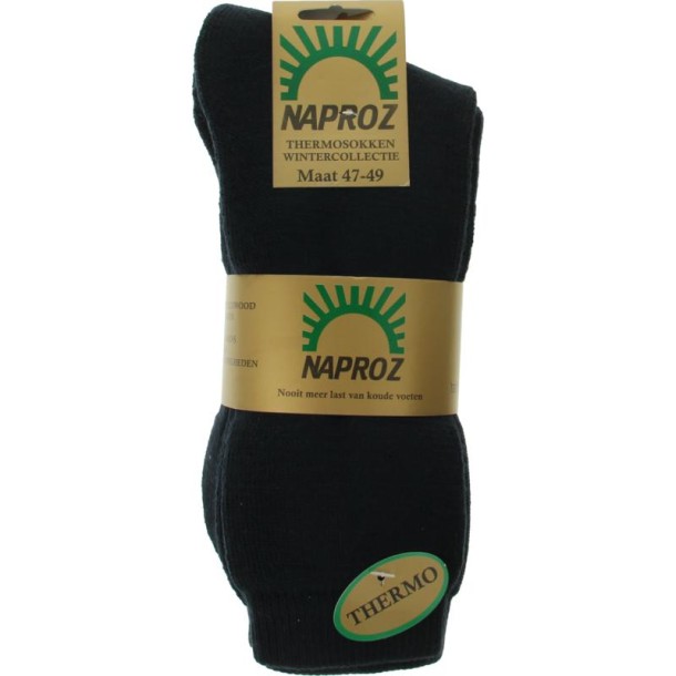 Naproz Thermo sokken blauw maat 47-49 (3 Paar)