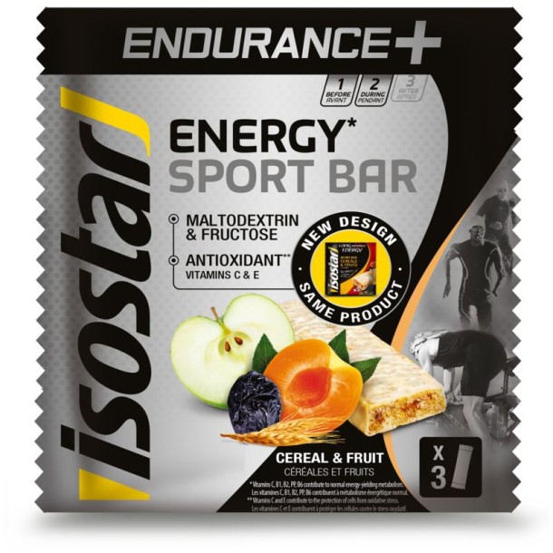 Isostar Endurance+ bar cereals & fruits 3 pack (120 Gram)