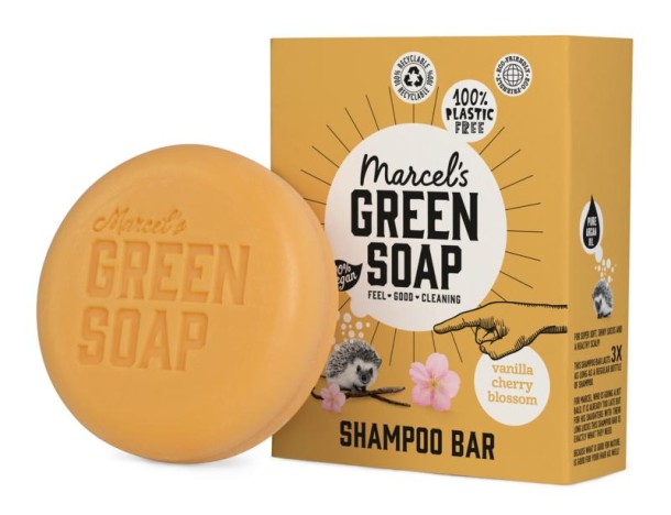 Marcel's GR Soap Shampoo bar vanille & kersenbloesem (90 Gram)