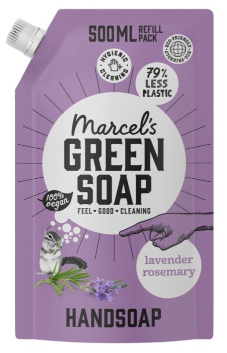 Marcel's GR Soap Handzeep lavendel & rozemarijn navul (500 Milliliter)