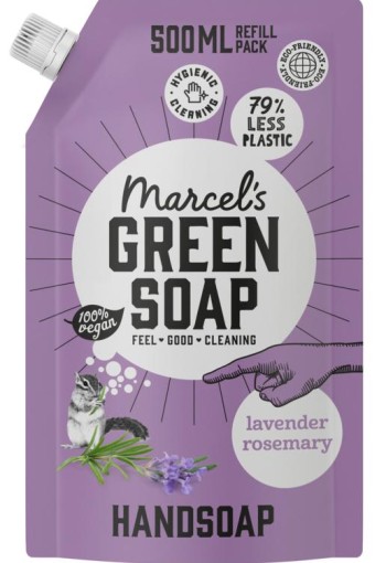 Marcel's GR Soap Handzeep lavendel & rozemarijn navul (500 Milliliter)