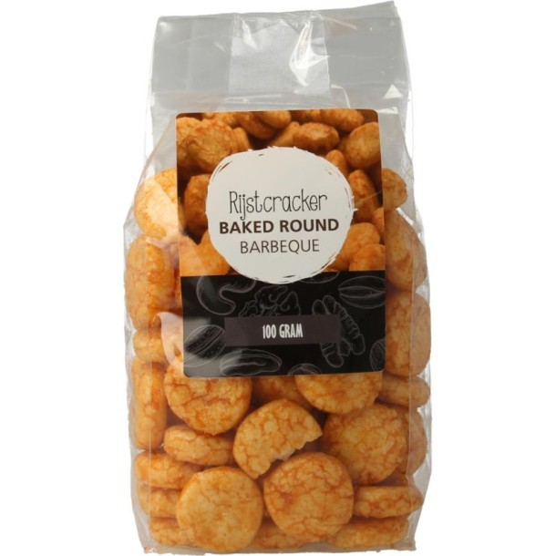 Mijnnatuurwinkel Rijstcracker round bbq (100 Gram)