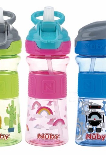 Nuby Flip it beker zachte tuit 360ml 3+ jaar (1 Stuks)