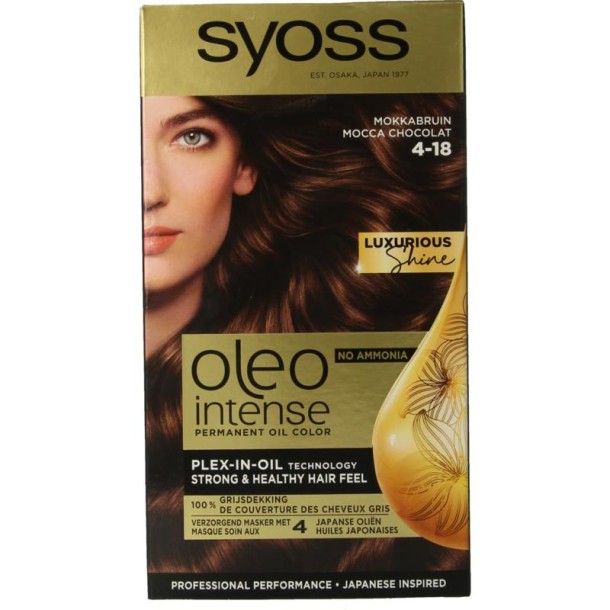 Syoss Color Oleo Intense 4-18 mokkabruin haarverf (1 set)