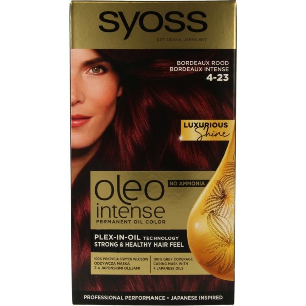 Syoss Color Oleo Intense 4-23 bordeaux rood haarverf 1 Set