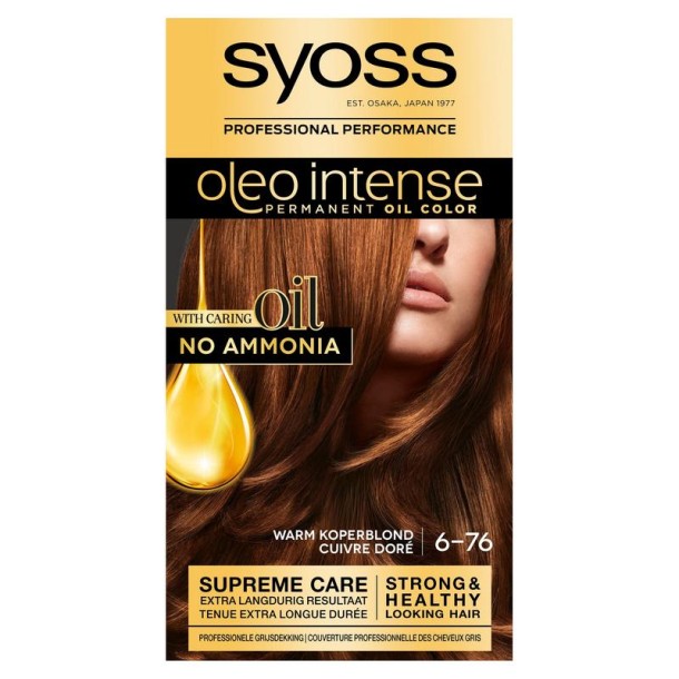 Syoss Color Oleo Intense 6-76 warm koperblond haarverf 1 Set