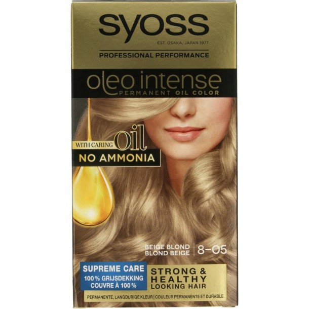 Syoss Color Oleo Intense 8-05 beige blond haarverf 1 Set