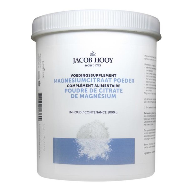 Jacob Hooy Magnesiumcitraat poeder (1 Kilogram)