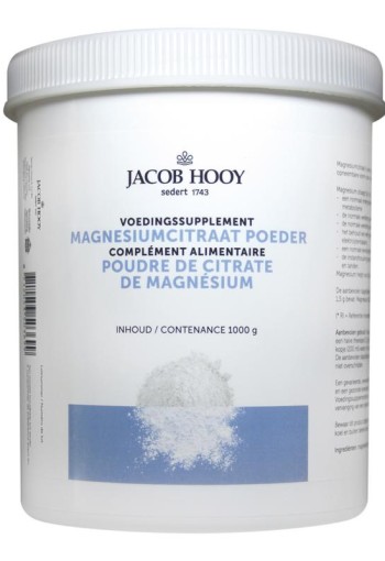 Jacob Hooy Magnesiumcitraat poeder (1 Kilogram)
