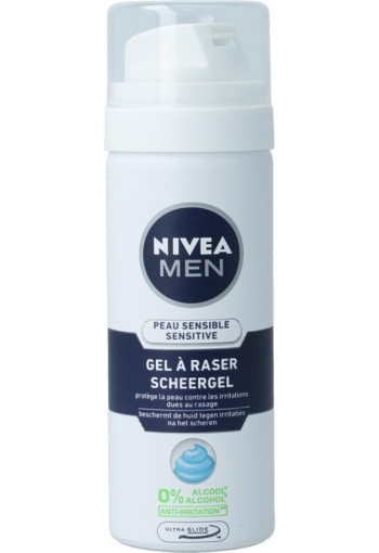 Nivea Men sensitive scheergel mini (30 Milliliter)