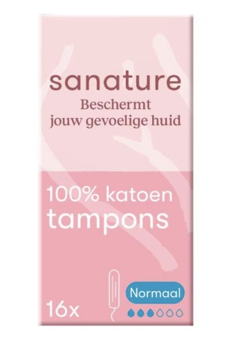 Sanature Katoenen Normaal Tampons 16 stuks