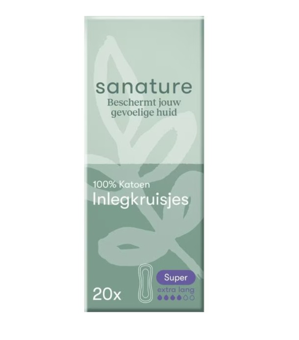 Sanature 100% Cotton Inlegkruisjes Extra Long 20 st.