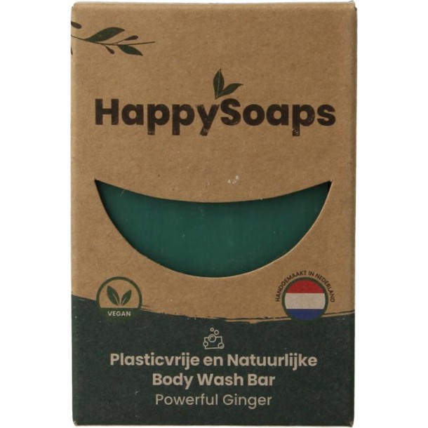 Happysoaps Bodywash bar powerful ginger (100 Gram)