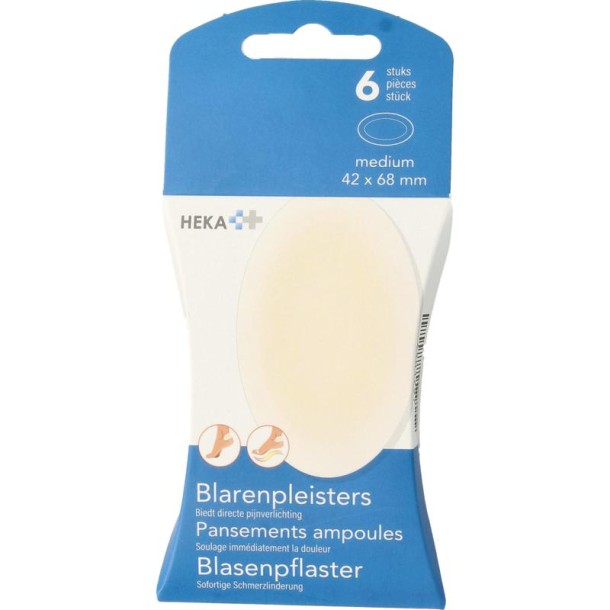 Heka Blarenpleisters medium 42 x 68mm (6 Stuks)