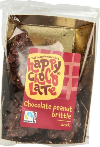 Happy Chocolate Chocolade pindarotsen puur (150 Gram)