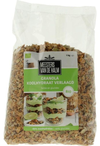 De Halm Granola koolhydraat verlaagd bio (1 Kilogram)