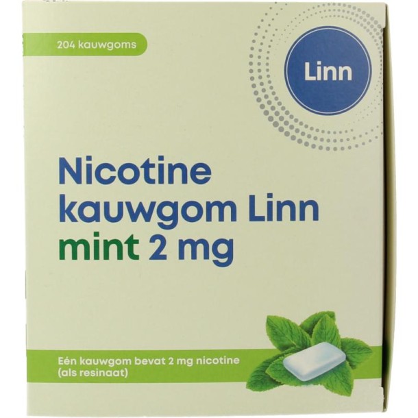 Linn Nicotine kauwgom 2mg mint (204 Stuks)