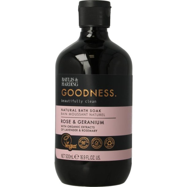 Baylis & Harding Bath soak goodness rose & geranium (500 Milliliter)