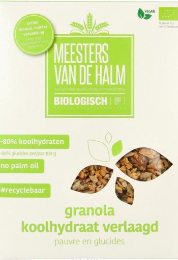 De Halm Granola koolhydraat verlaagd bio (350 Gram)