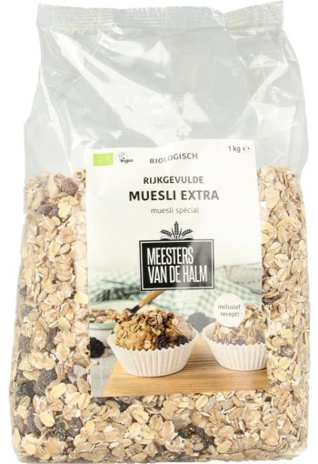 De Halm Muesli extra bio (1 Kilogram)