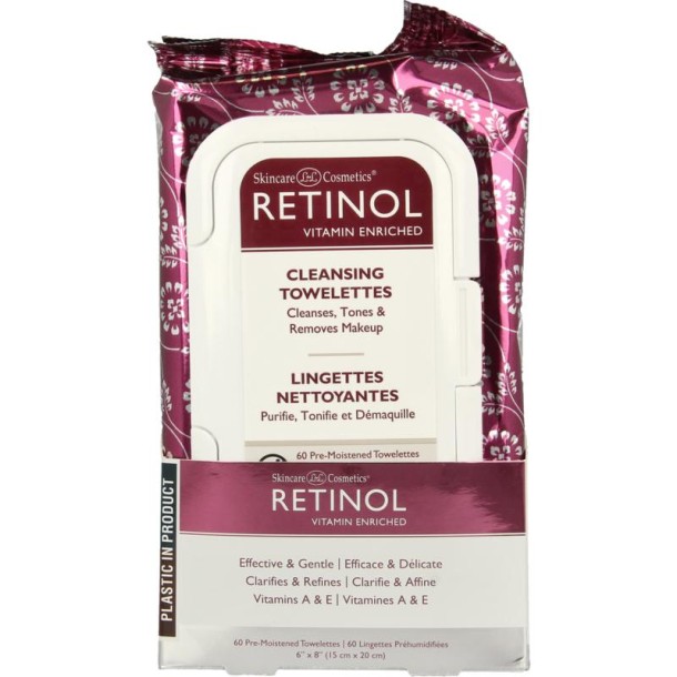 Retinol Cleansing towel anti-aging (60 Stuks)