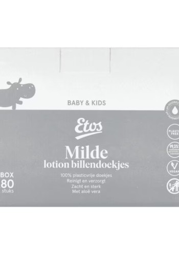 Etos Baby Lotion Billendoekjes Mild Megabox 2880 stuks