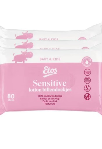 Etos Baby Lotion Billendoekjes Sensitive 240 stuks