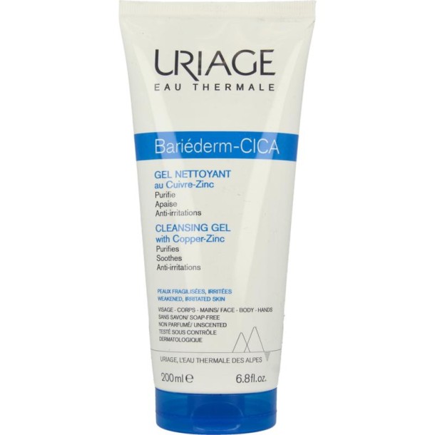 Uriage Bariederm cleansing cica gel irritated skin (200 Milliliter)