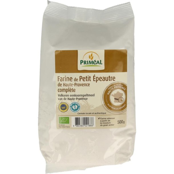 Primeal Volkoren eenkoorn speltmeel bio (500 Gram)