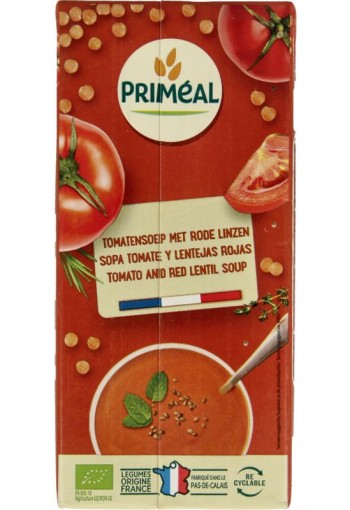 Primeal Soep tomaat rode linzen bio (330 Milliliter)