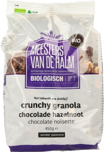 De Halm Granola choco/hazelnoot bio (450 Gram)