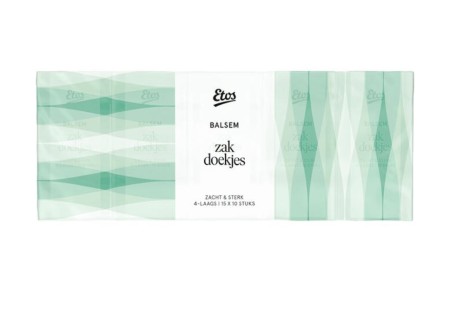 Etos Zak­doek­jes men­thol 15 x 10 stuks