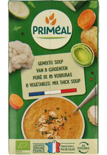 Primeal Groentesoep met 8 groentes bio (1 Liter)