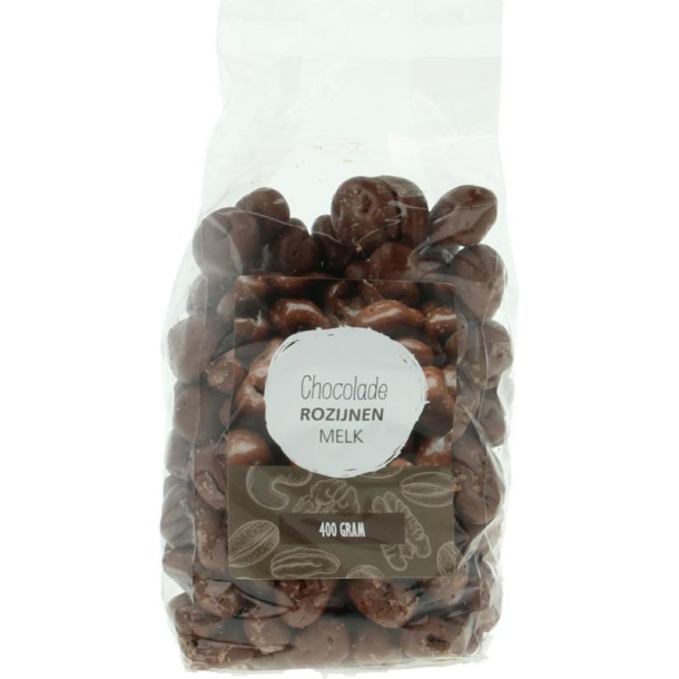 Mijnnatuurwinkel Chocolade rozijnen melk (400 Gram)