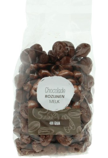 Mijnnatuurwinkel Chocolade rozijnen melk (400 Gram)