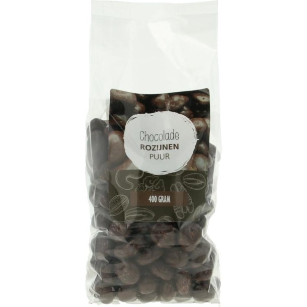 Mijnnatuurwinkel Chocolade rozijnen puur (400 Gram)