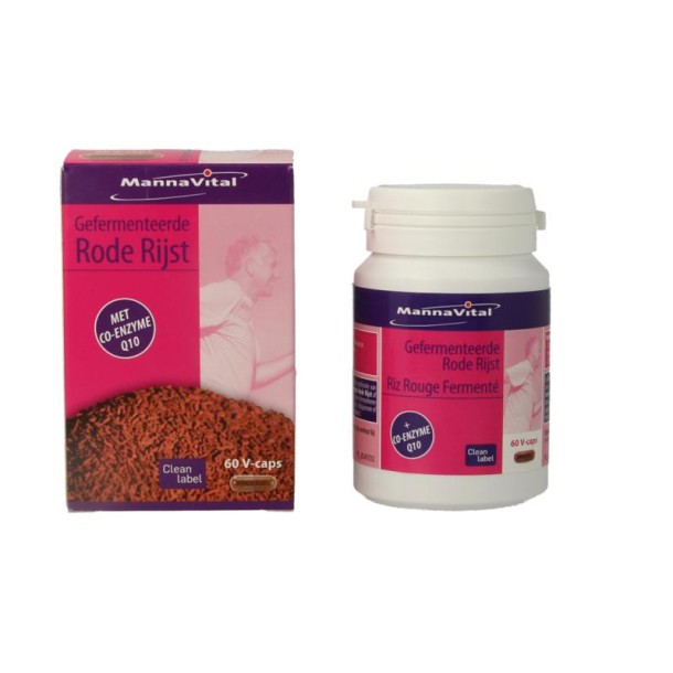 Mannavital Gefermenteerde rode rijst (60 Vegetarische capsules)