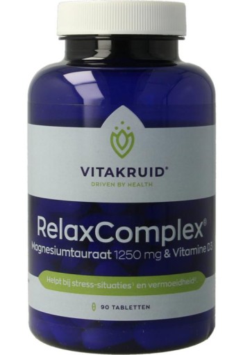 Vitakruid RelaxComplex 1250 mg magnesiumtauraat & D3 (90 Tabletten)